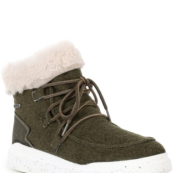 Romika White and Green Winter Rain Boots with Fur Lining - Picture 4 of 8